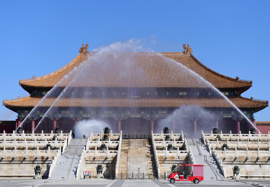 北京市文物古建筑消防救援綜合實(shí)戰演練在故宮博物院舉行