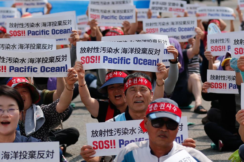 韓國漁民集會(huì )抗議日本核污染水排海