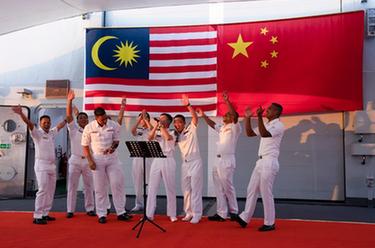 中國海軍第43批護航編隊技術(shù)?？狂R來(lái)西亞巴生