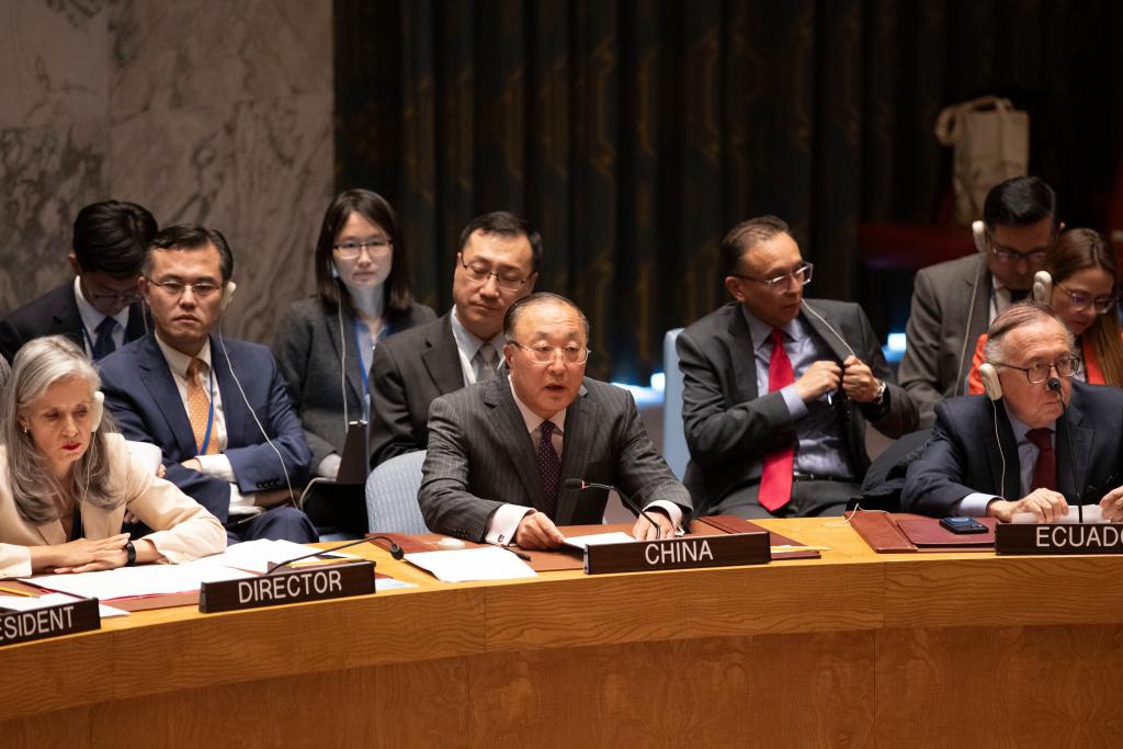 中方否決安理會(huì )涉巴以局勢決議草案，指草案背離聯(lián)合國決議精神