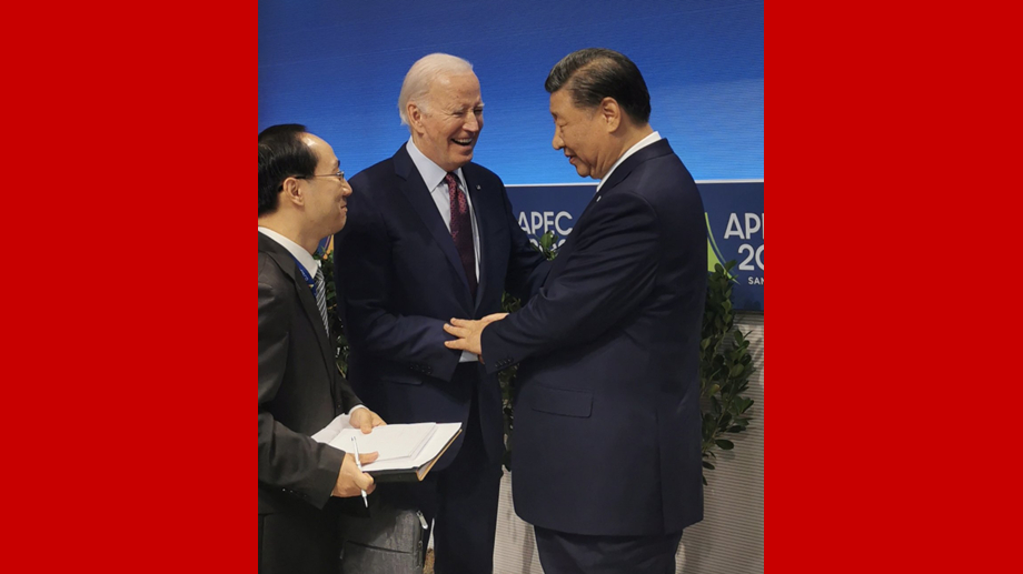 APEC會(huì )議結束時(shí)，拜登總統與習主席話(huà)別