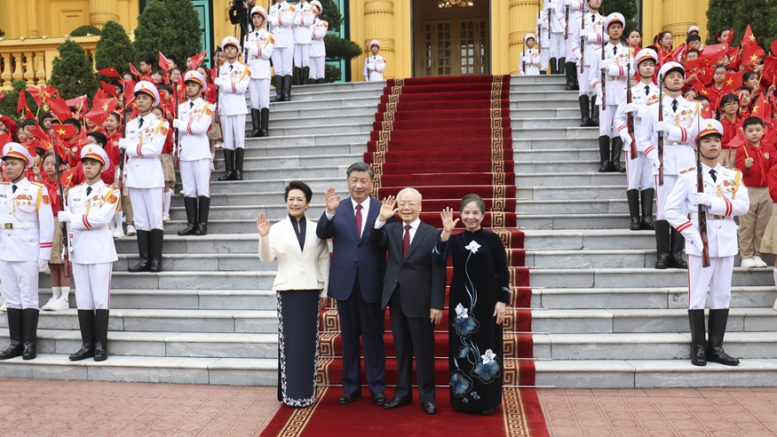 習近平同越共中央總書(shū)記阮富仲舉行會(huì )談